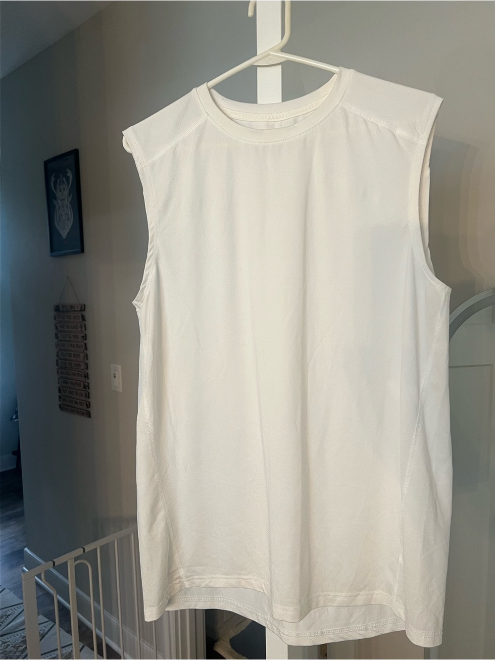 Athletic Works White Men's Performance Tank Top